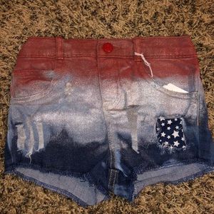 Custom made toddler denim shorts